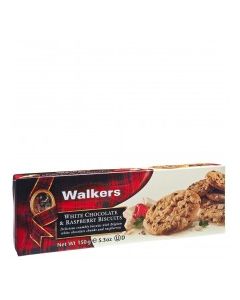 WALKERS SHORTBREAD WHT CHOC & RASP 150g