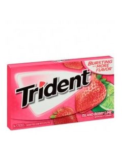 TRIDENT GUM ISLAND BERRY LIME 14s