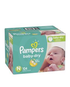 PAMPERS BABY DRY NEW BORN 104s