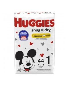 HUGGIES SNUG & DRY DIAPERS #1 44s