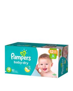 PAMPERS BABY DRY SUPER #4 92s