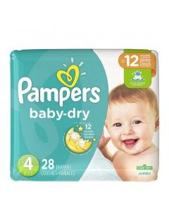 PAMPERS BABY DRY JUMBO #4 28s