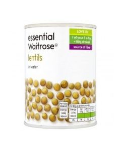 WAITROSE LENTILS IN WATER 410g